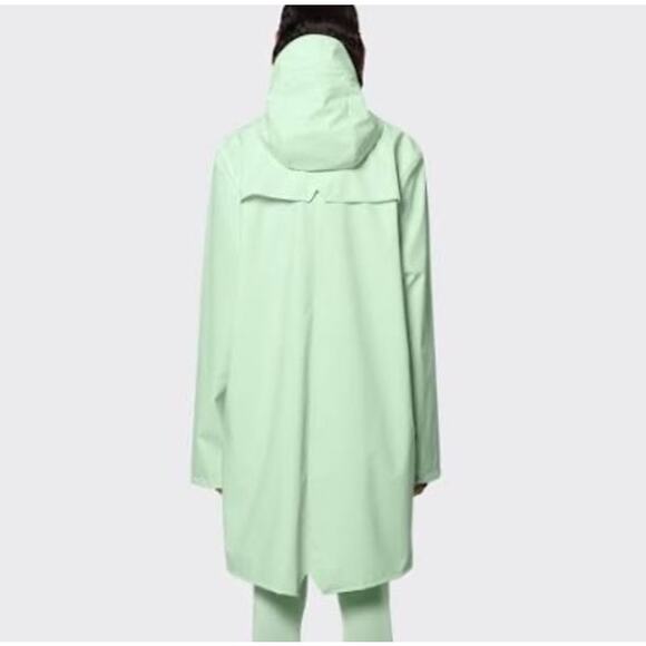 RAINS Unisex Waterproof Rain Jacket With Hood in Mineral color in Size XL NWT - Picture 2 of 11